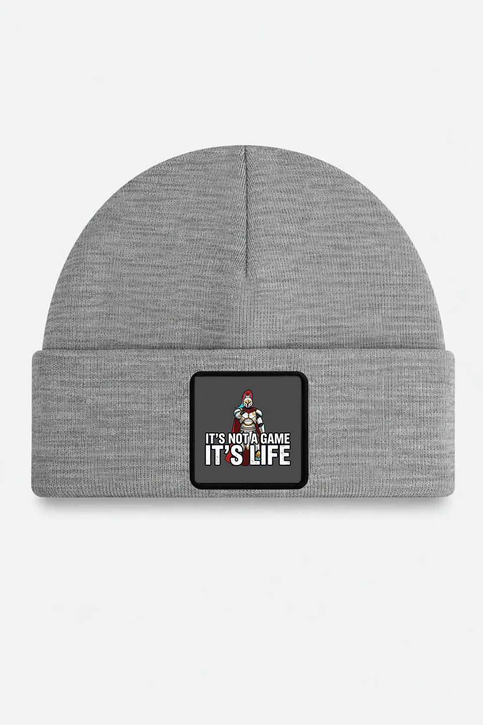 Gray Beanie with It's Not a Game, It's Life Logo