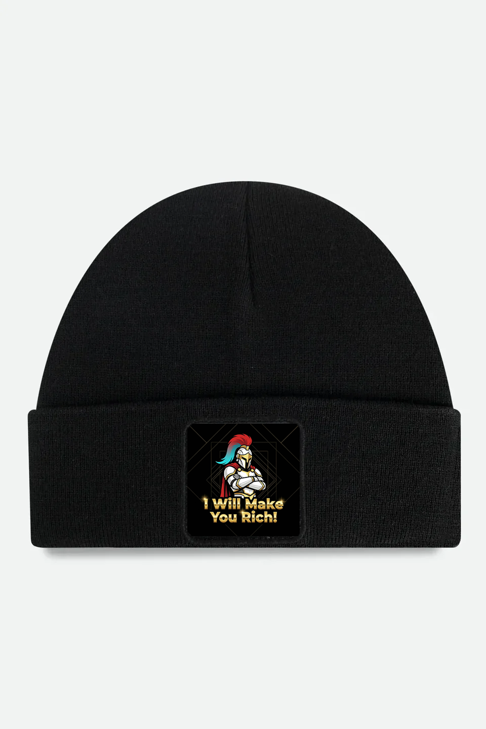 Black Beanie with I Will Make You Rich Logo