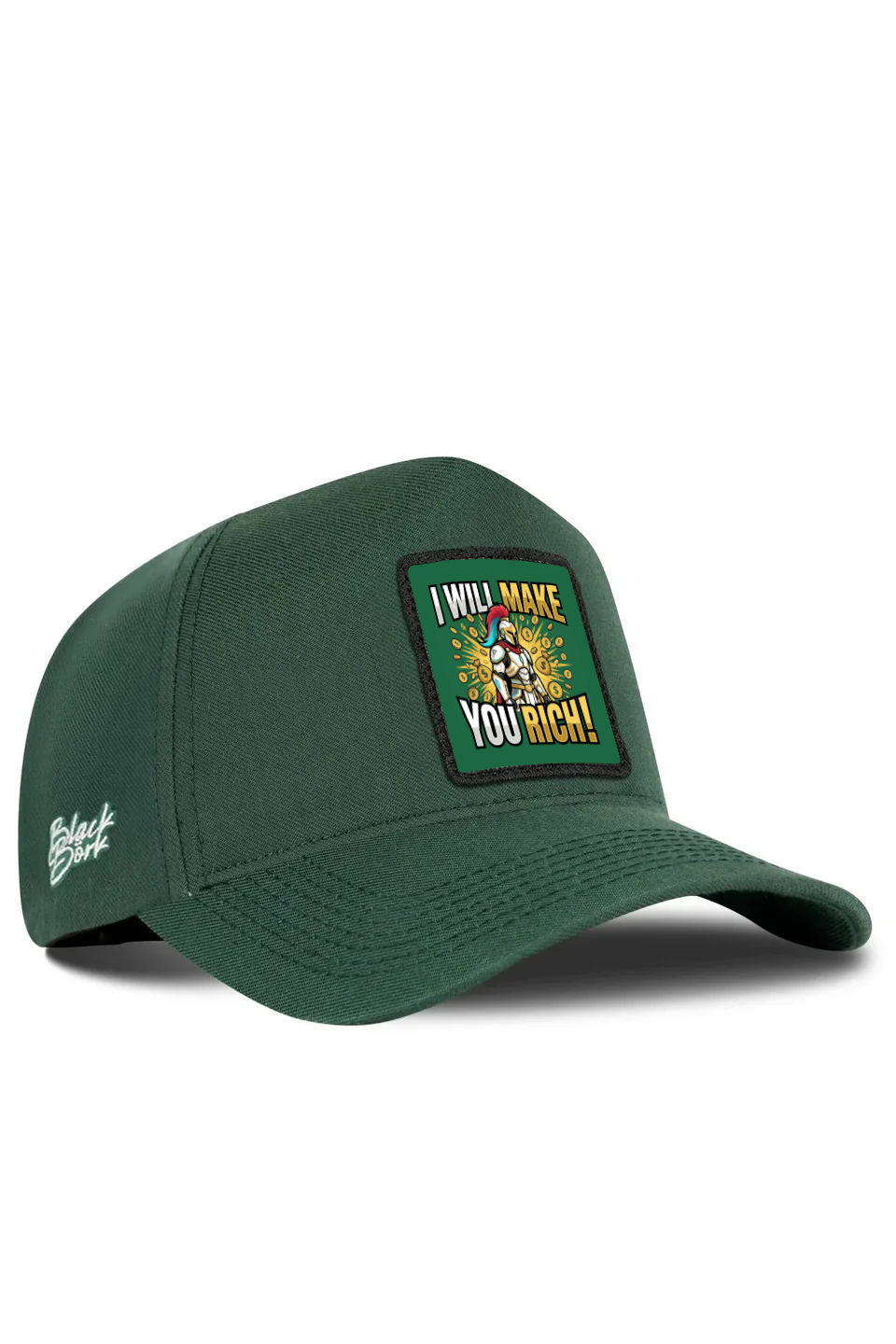 Cordura Patrol Green Baseball Cap with I Will Make You Rich Logo