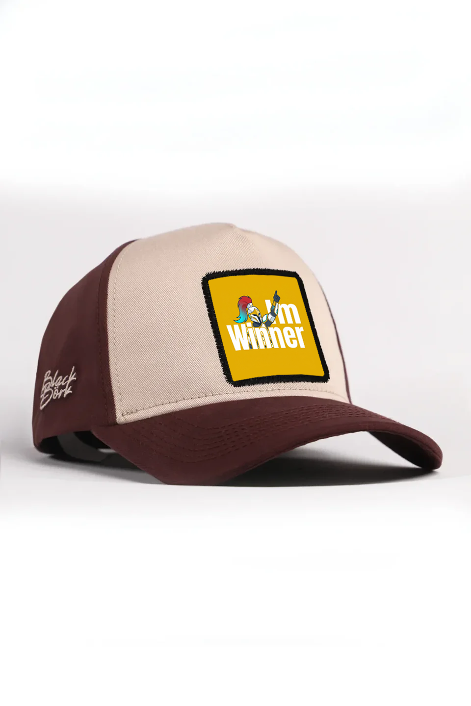 Brown Beige Baseball Cap with I'm Winner Logo