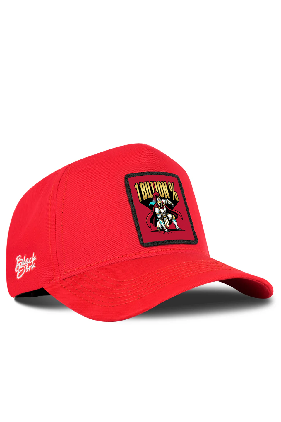 Red Baseball Cap with 1 Billion % Logo