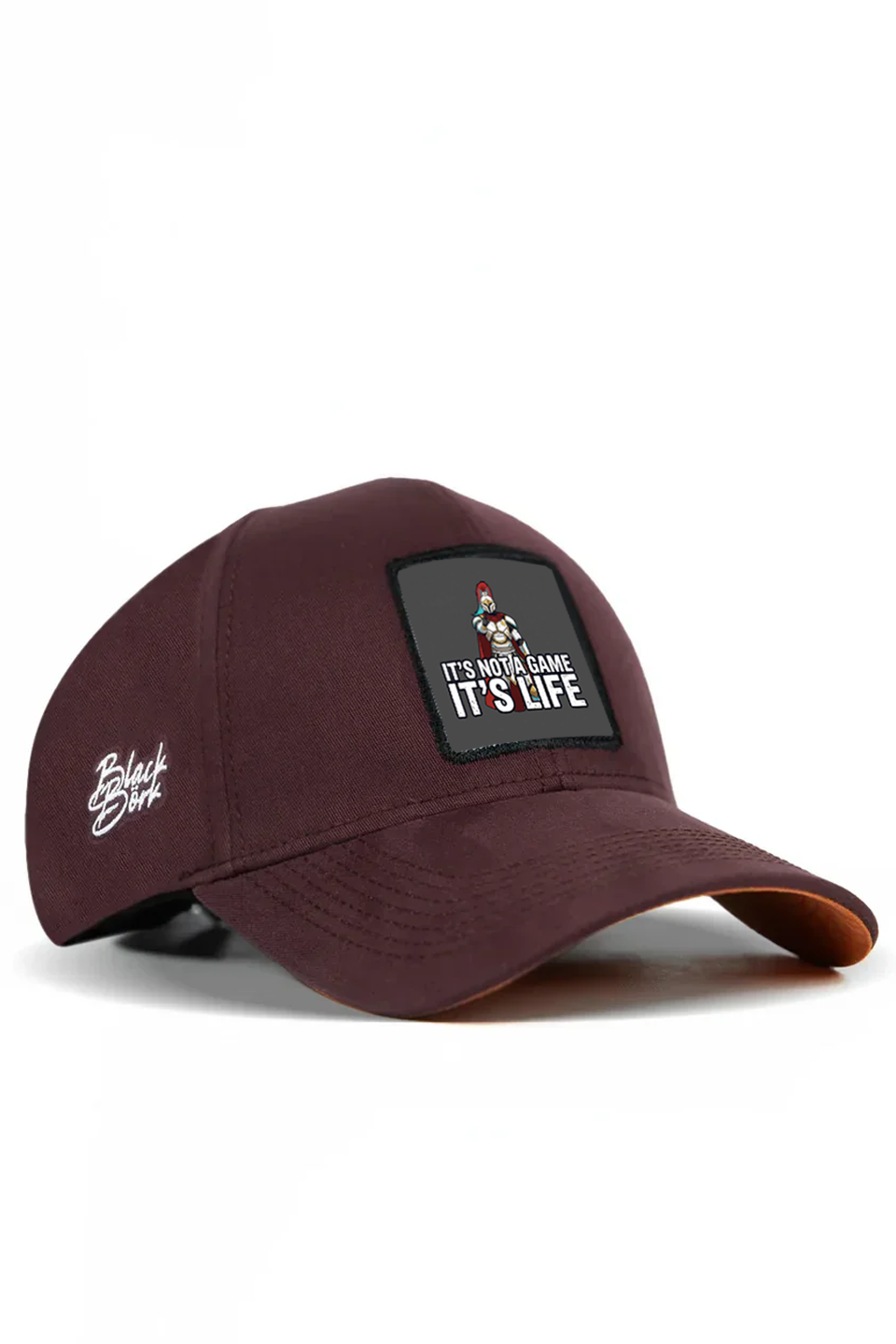Six Brown Baseball Cap with It's Not a Game, It's Life Logo