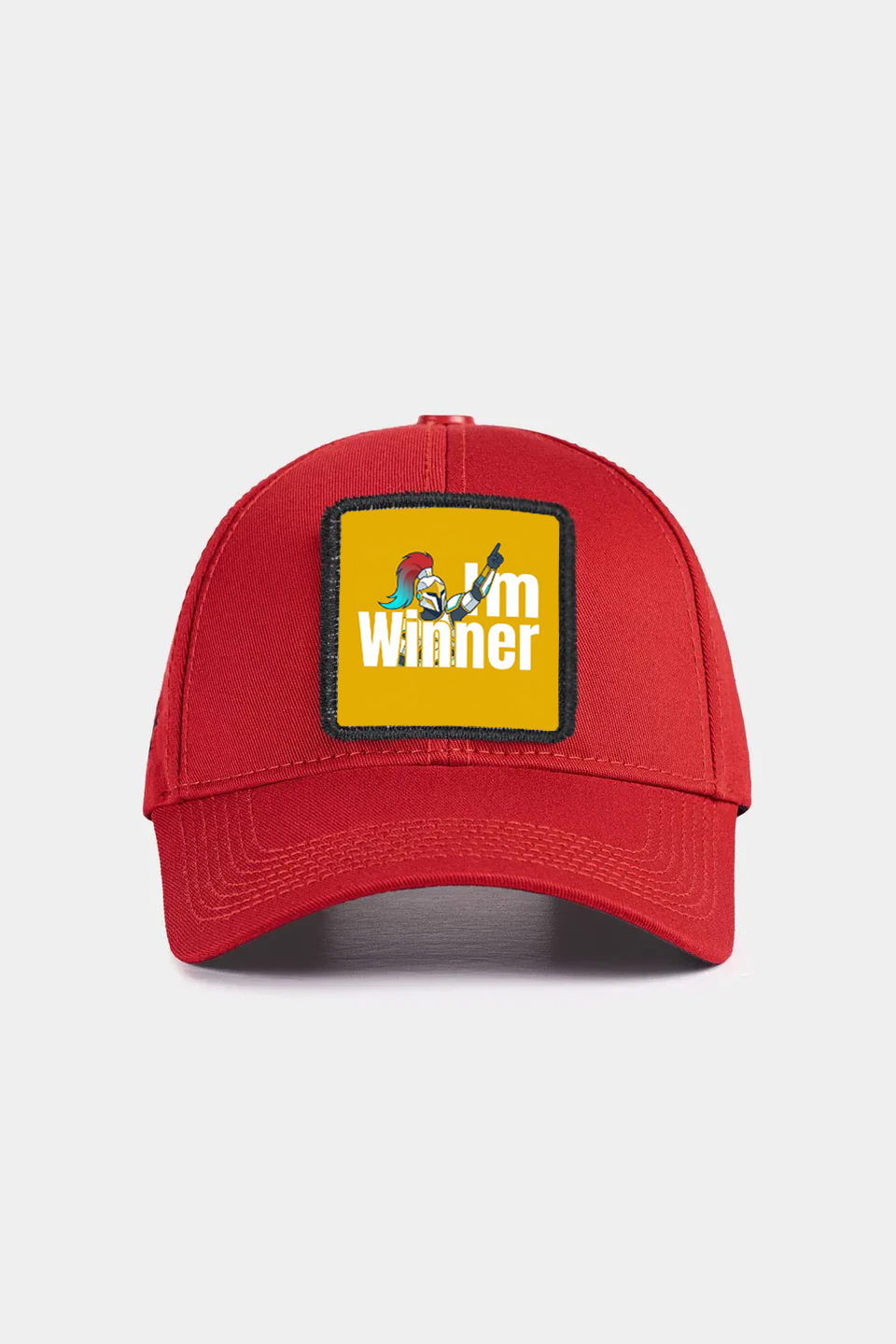 Six Red Baseball Cap with I'm Winner Logo