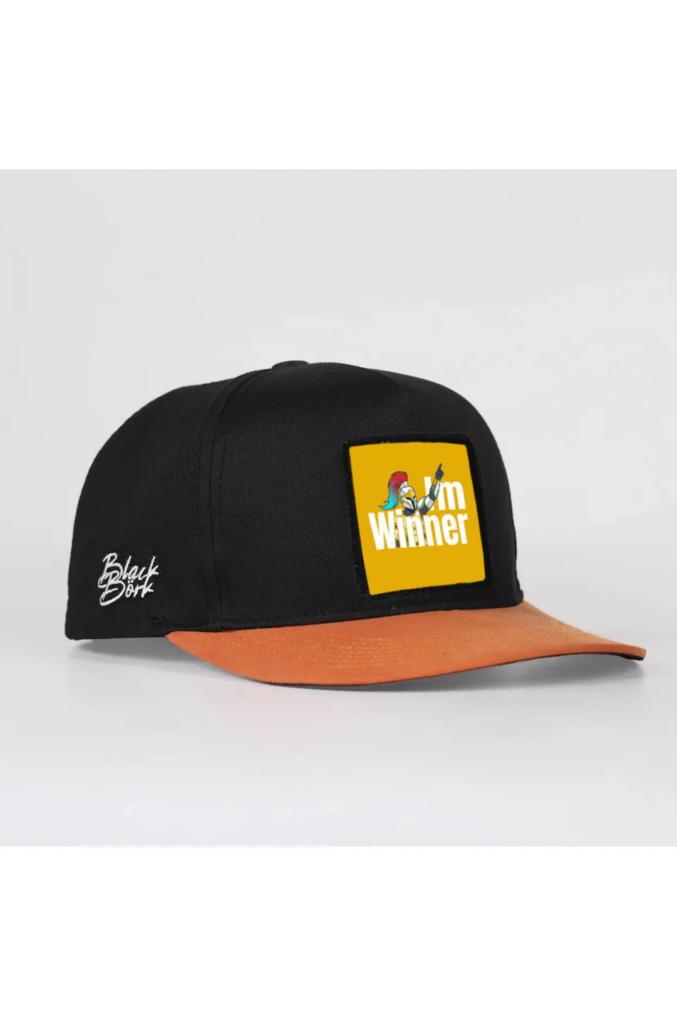 Brick Black Hip Hop Cap with I'm Winner Logo