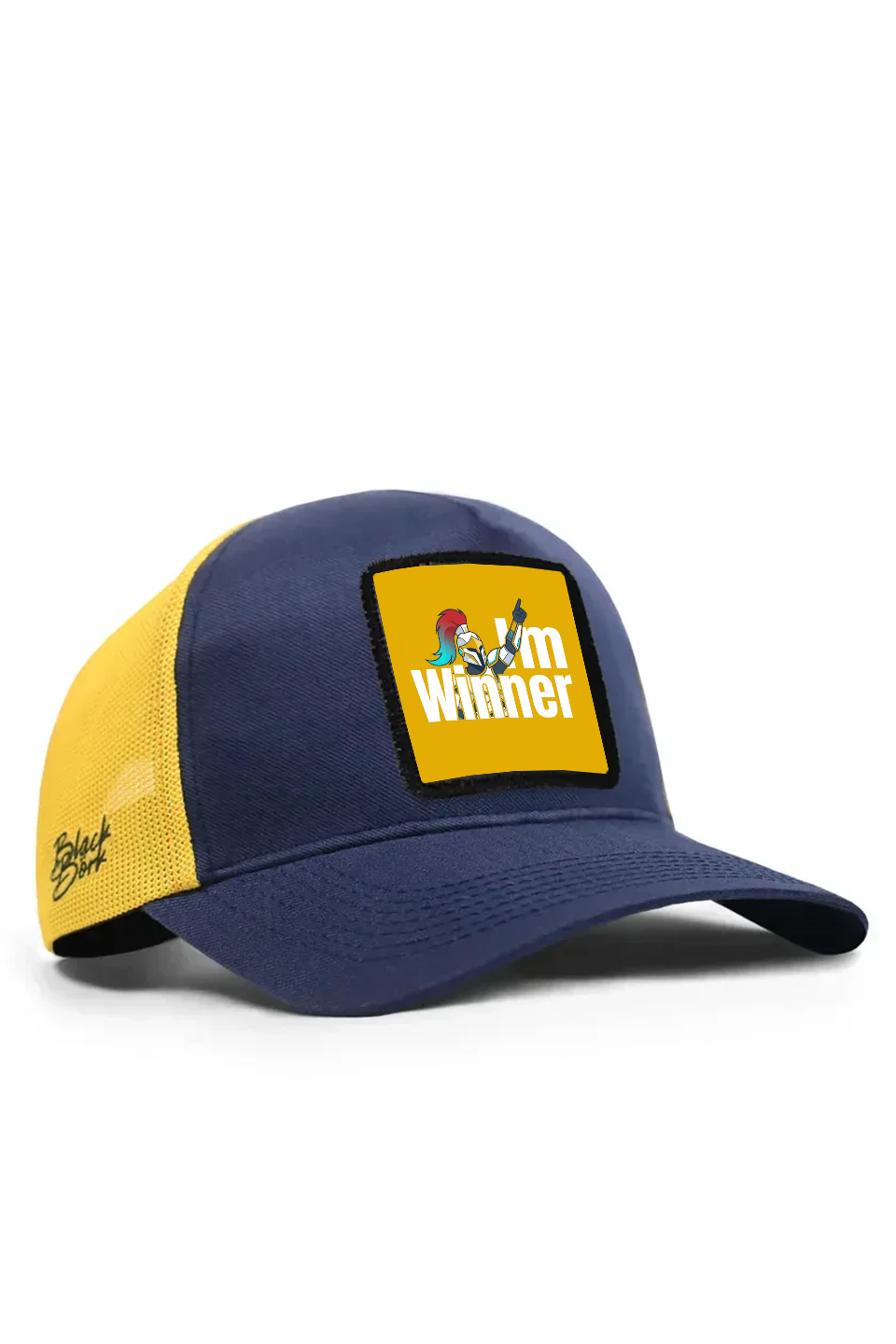 Cordura Navy Yellow Trucker Cap with I'm Winner Logo