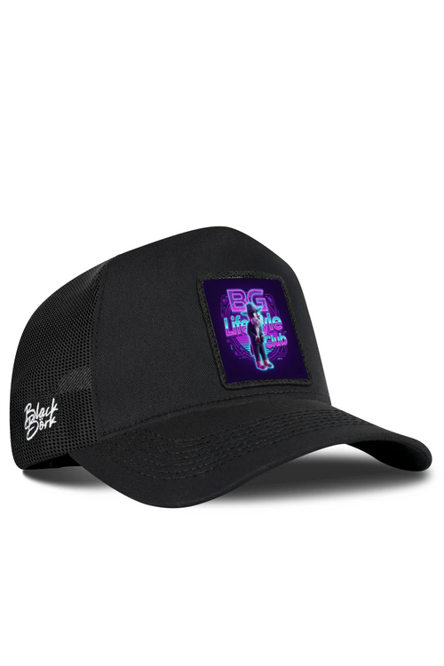 Black Trucker Cap with BG LifeStyle Club Logo