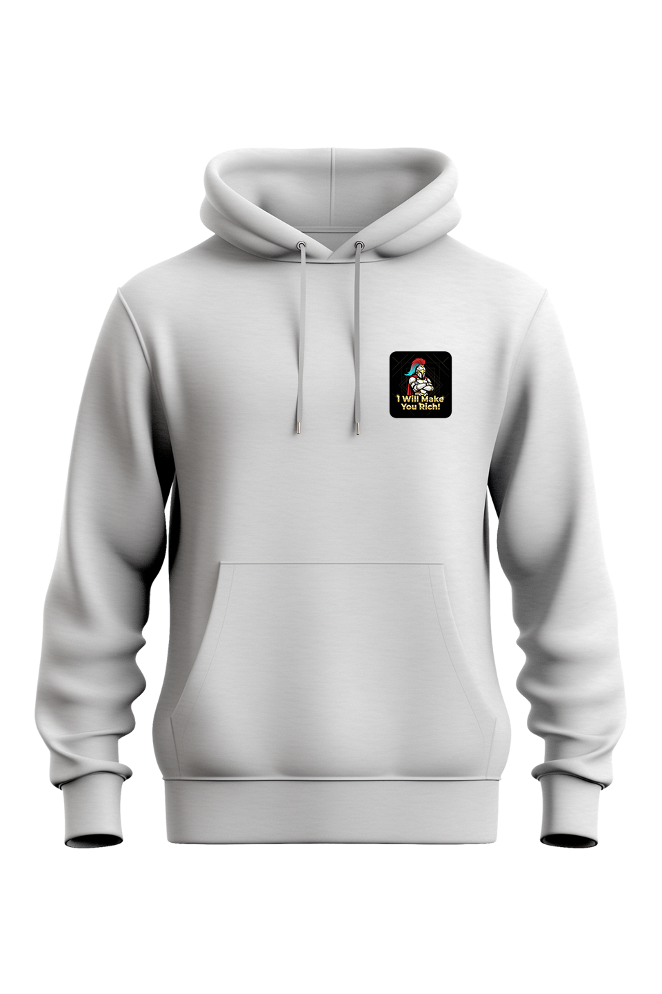 Oversize White Hoodie with I Will Make You Rich Logo